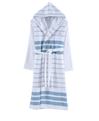 Brooks Brothers Turkish Peshtemal 38" Turkish Cotton Bathrobe In Blue