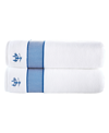 BROOKS BROTHERS FANCY BORDER 2 PIECE TURKISH COTTON BATH SHEET SET