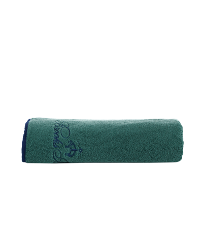 Brooks Brothers Contrast Frame Bath Towel In Green