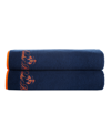 Brooks Brothers Contrast Frame 2 Piece Turkish Cotton Bath Sheet Set Bedding In Navy