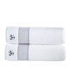 Brooks Brothers Fancy Border 2 Piece Turkish Cotton Bath Sheet Set Bedding In Navy