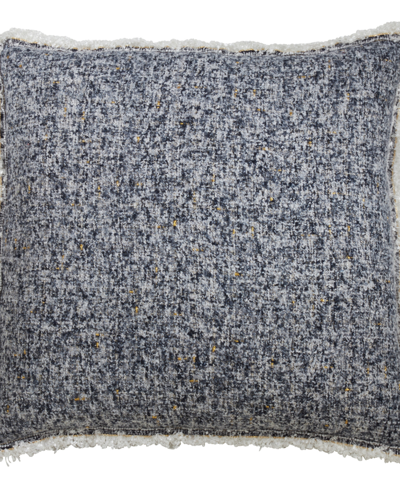 Saro Lifestyle Fringe Shimmering Floor Pillow, 28" X 28" In Navy Blue