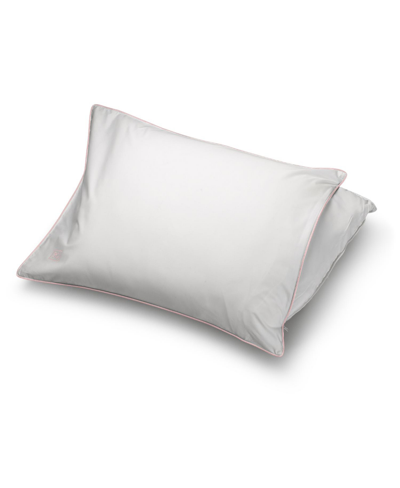 Pillow Gal White Cotton Sateen Pillow Protectors- Standard In Pink