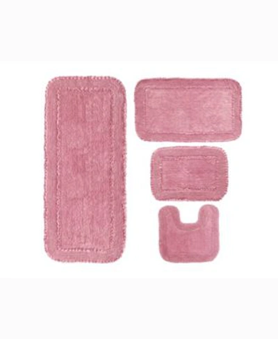 Home Weavers Radiant Bath Rug Set Bedding In Pink