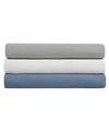 Nautica Cotton Rich Blend Solid Fitted Sheets Bedding In Grey Haze