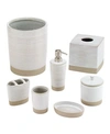 AVANTI DRIFT LINES TEXTURED RIBBED CERAMIC BATH ACCESSORIES