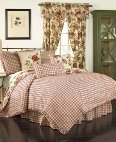 Waverly Norfolk Reversible Quilt Collection Set Bedding In Tea Stain