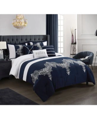 Nanshing Zuri Comforter Sets Bedding In Navy