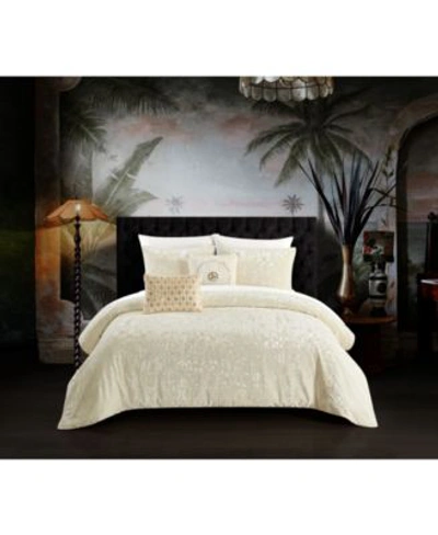 Chic Home Alianna 5 Piece Comforter Set Bedding In White