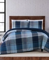Truly Soft Trey Plaid Comforter Sets Bedding In Blue