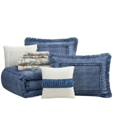 Stratford Park Brenda 10 Piece Comforter Set Collection Bedding In Blue