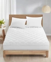 UNIKOME QUILTED DOWN ALTERNATIVE MATTRESS PAD WITH COTTON COVER WHITE