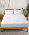 Unikome Water Resistant Four Leaf Quilted Fitted Mattress Protector 18 Deep Collection In White