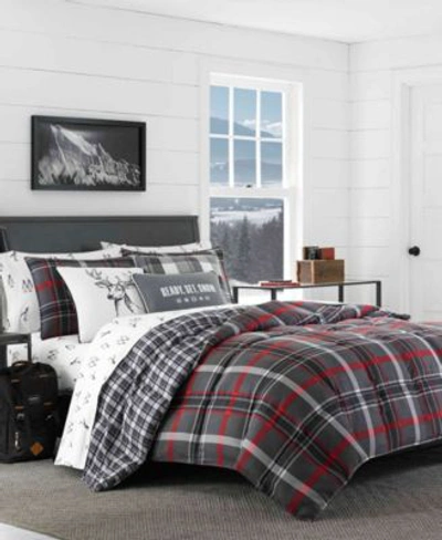 EDDIE BAUER WILLOW PLAID MICROSUEDE REVERSIBLE COMFORTER SETS