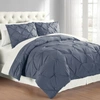 Cathay Home Inc. Premium Collection Pintuck 3 Pc. Comforter Set Collection Bedding In Taupe