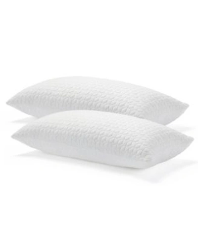 Lucid Dream Collection By  2 Pack Customizable Fiber Shredded Foam Pillows With Zippered Inner Cover In White