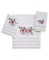 AVANTI SPRING GARDEN PEONY EMBROIDERED COTTON BATH TOWELS