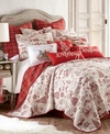 Levtex Yuletide Toile Quilt Sets In Red