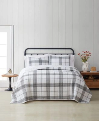 Cottage Classics Plaid Quilt Sets In White