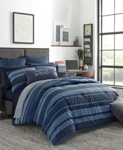 Nautica Longpoint Reversible Comforter Sets Bedding In Navy