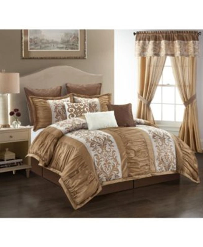 Nanshing Siena 9 Piece Comforter Set Bedding In Gold-tone