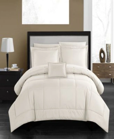 Chic Home Jordyn 8 Pc. Bed In A Bag Comforter Sets Bedding In White