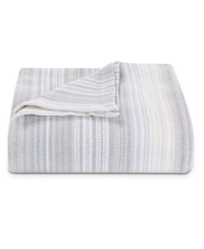 Tommy Bahama Home Tommy Bahama Sandy Shore Stripe Blanket Bedding In White