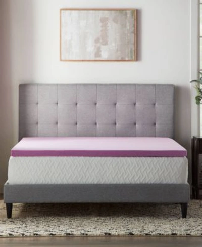 Lucid Dream Collection By  2 Lavender Memory Foam Mattress Topper Collection In Purple