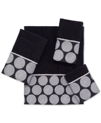 Avanti Dotted Circles Towel Collection Bedding In Mineral