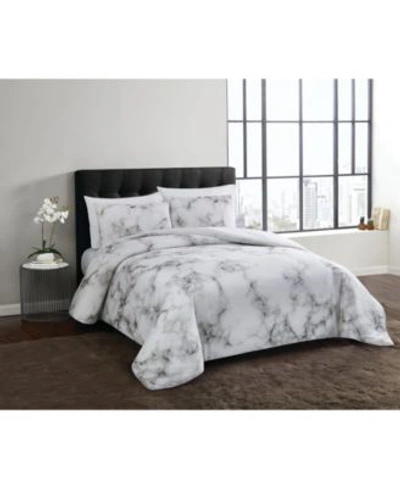Vince Camuto Home Vince Camuto Amalfi Duvet Cover Set Collection Bedding In White/black