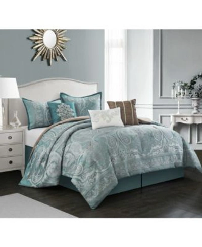 Nanshing Pompeii 7 Piece Comforter Set Bedding In Blue