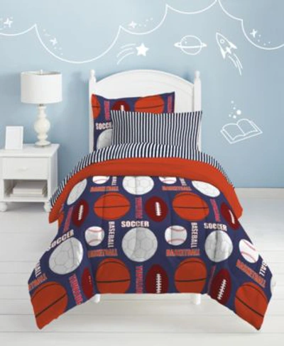 Dream Factory All Sports 5 Pc. Bed In A Bags Bedding In Navy