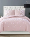 Christian Siriano New York Christian Siriano Confetti Flowers 3 Piece Blush Full/queen Duvet Cover Set Bedding In Blush