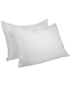 SUPERIOR STRIPE DOWN ALTERNATIVE MEDIUM FIRM BACK NECK SUPPORT 2 PIECE PILLOW SET