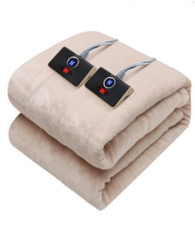 Westinghouse Westing House Reversible Heated Velour Blankets Bedding In Charcoal