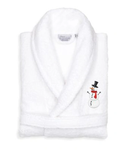 Linum Home Embroidered Terry Bath Robe Collection Bedding In White