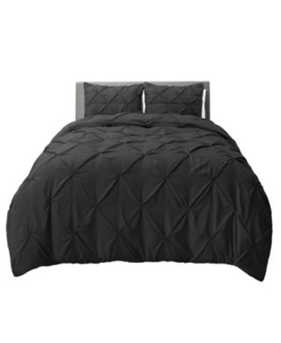 Nestl Bedding Pinch Pleat Duvet Cover Sets Bedding In Black