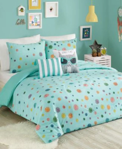 Urban Playground Raining Pom Pom Comforter Sets Bedding In Blue