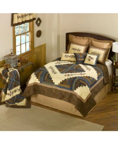 American Heritage Textiles Cabin Raising Pine Cone Cotton Quilt Collection In Multi