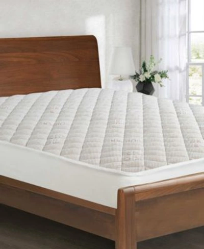 All-in-one All In One Copper Effects Fitted Mattress Pads In White