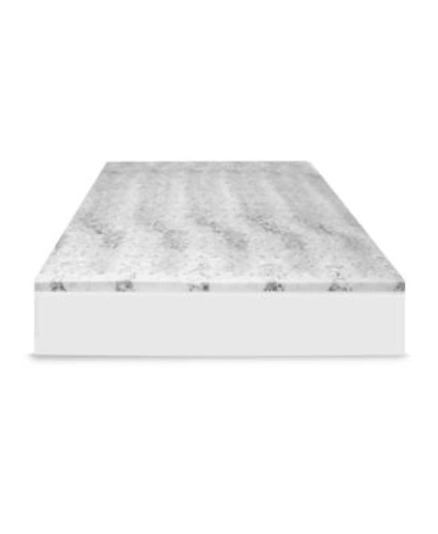 Sensorpedic Closeout  2 Charcoal Infused Memory Foam Mattress Topper In White