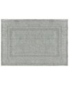 Jean Pierre Racetrack Cotton Stonewash Bath Rugs Bedding In Taupe Gray