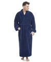Arus Men's Shawl Collar Full Ankle Length Fleece Bathrobe, L/xl Bedding In Ocean Blue
