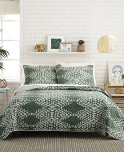 Justina Blakeney Aisha 3 Piece Quilt Set Collection Bedding In Green