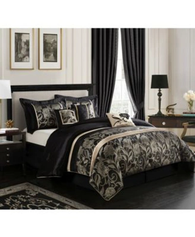 Nanshing Mollybee 7 Piece Comforter Set Bedding In Black
