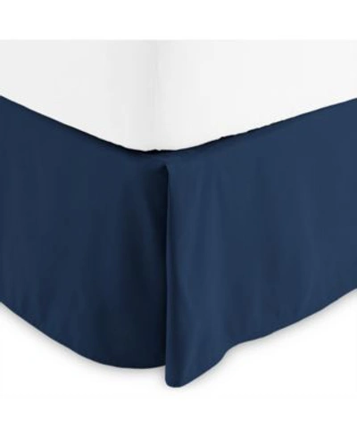 Bare Home Double Brushed Bed Skirt Bedding In Navy