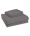 Purity Home Ultra Light Cotton Cool Crisp Solid Percale Sheet Sets Pillowcases In Light Gray