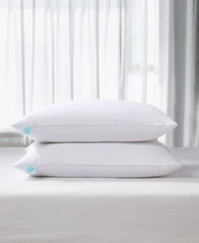 MARTHA STEWART WHITE FEATHER DOWN MEDIUM FIRM LYOCELL AROUND 2 PACK PILLOWS