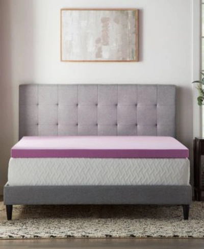 Lucid Dream Collection By  3 Lavender Memory Foam Mattress Topper Collection In Purple