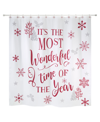 Avanti Sparkle Snowflakes Holiday Printed Shower Curtain, 72" X 72" In White